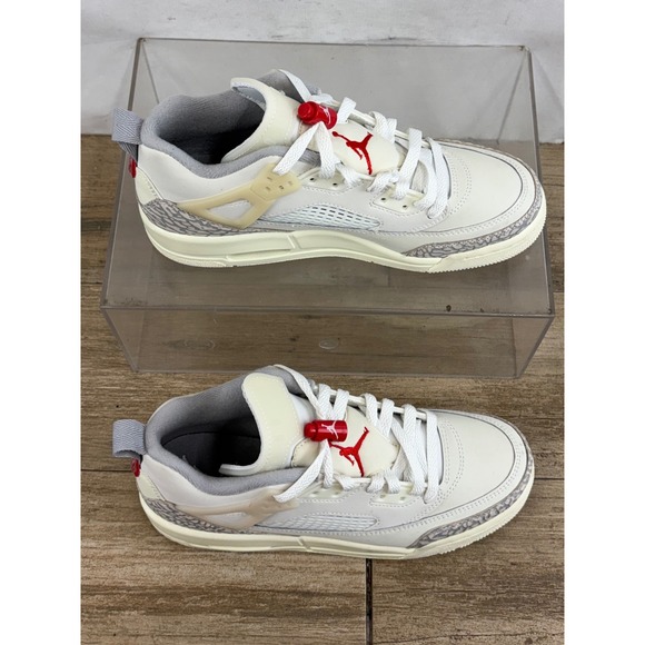 Jordan Spizike Low GS Shoes Sail University Red Elephant Print FQ3950 100 6Y - Picture 10 of 11